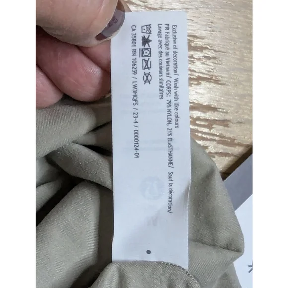 Lululemon Bodysuit Women's M Taupe Square-Neck Long Sleeve Bodysuit New With Tag - Picture 7 of 9